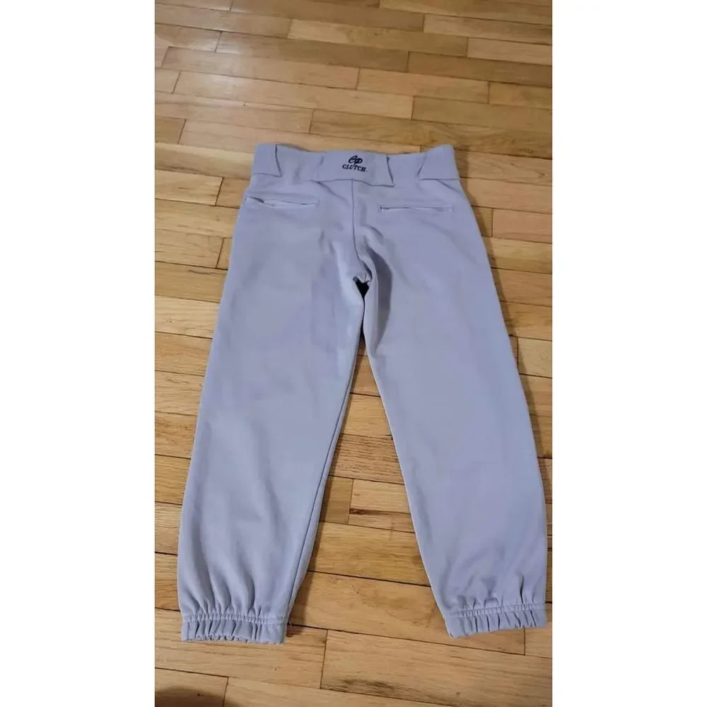 Baseball Pants‎ Elastic Bottom Softball CP Clutch Youth Large Gray Game Practice